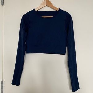 Lululemon true navy ebb to street long sleeve shirt size 10